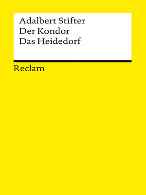 cover image of Der Kondor. Das Heidedorf. Erzählungen